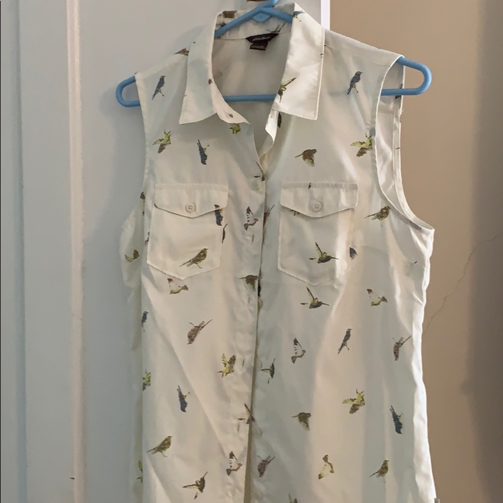 Eddie Bauer sleeveless blouse.